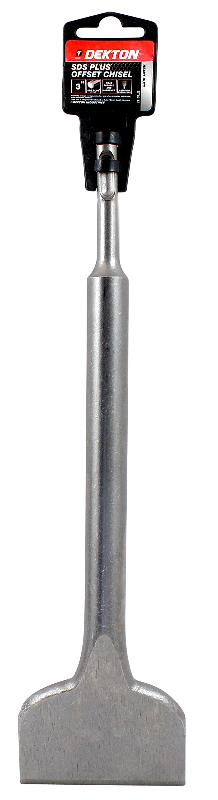 DEKTON DT80157 3 SDS Plus Offset Chisel, Black/Red