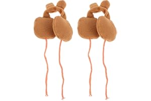 JOINPAYA 2pcs Cartoon Earmuff Decorations Plush Winter Doll Accessories for Tiny Dolls Dress-up