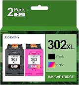 Coloran 302XL Remanufactured Ink Black Colour 2 Pack for HP Envy 4520 OfficeJet view 1