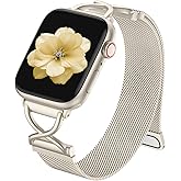 Dirrelo Metal Band Compatible for Apple Watch Bands for Women 40mm 41mm 38mm 42mm 44mm 45mm 46mm 49mm, Mesh Magnetic Strap Stainless Steel Wristband for iWatch Ultra Series 11 10/9/8/7/6/5/4/3/2/SE 3