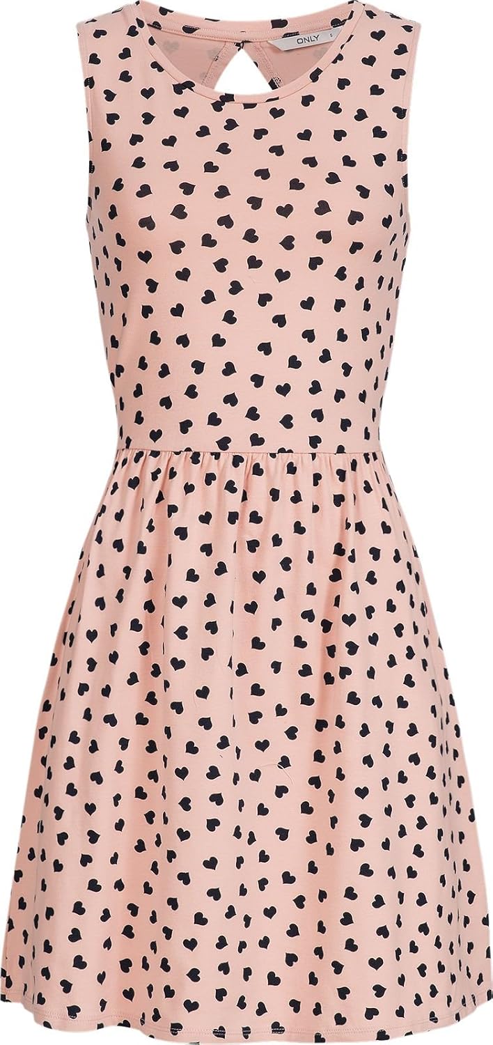 ONLY Damen Kleid Butterfly Dress Niella Herzen, Anker - Allover