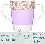 Rosa Lifestyle Two Handled Melamine Mug 400ml Lilac Lightweight 126g view 4