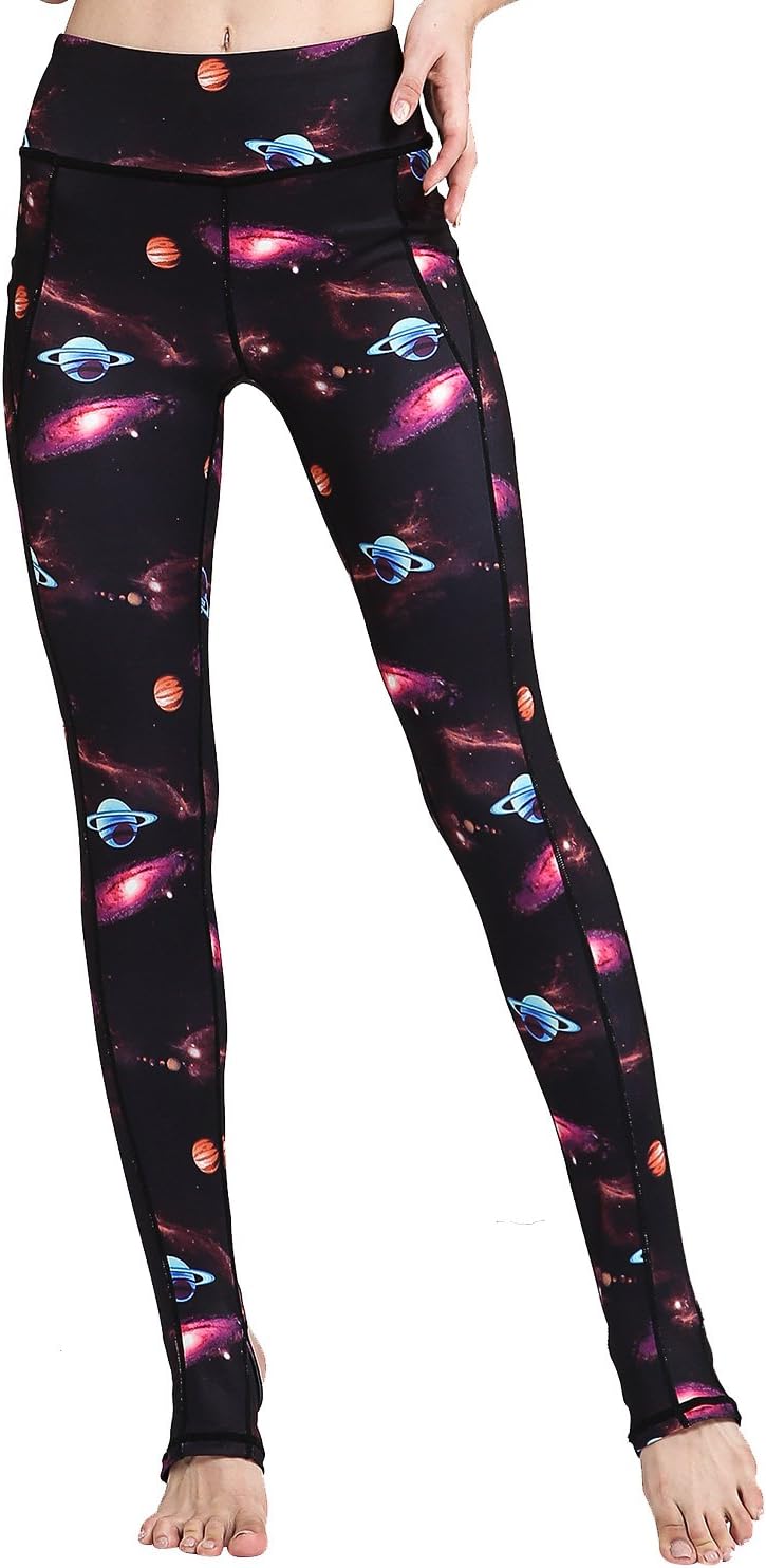 MTSCE Yoga Pants Printed Running Leggings Capris Yoga Capris for Fitness Riding Running