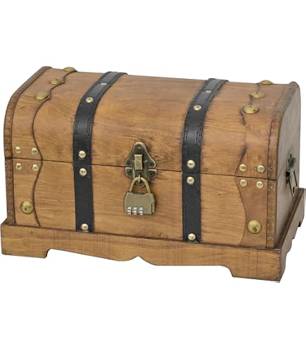 Amazon.com: Zugar Land Huge Wood Looking Treasure Chest Box (16