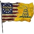 Dont Tread On Me Flag 1776 Flag 3x5 Ft We The People Retro American Flag Polyester Double Sided Mirror Printing Outdoor House Patriotic Banner Decorate