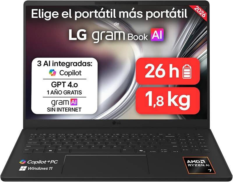 gram 16U55U-G. AU85BN - Portátil, 32 GB de RAM, 512 GB SSD, 16"