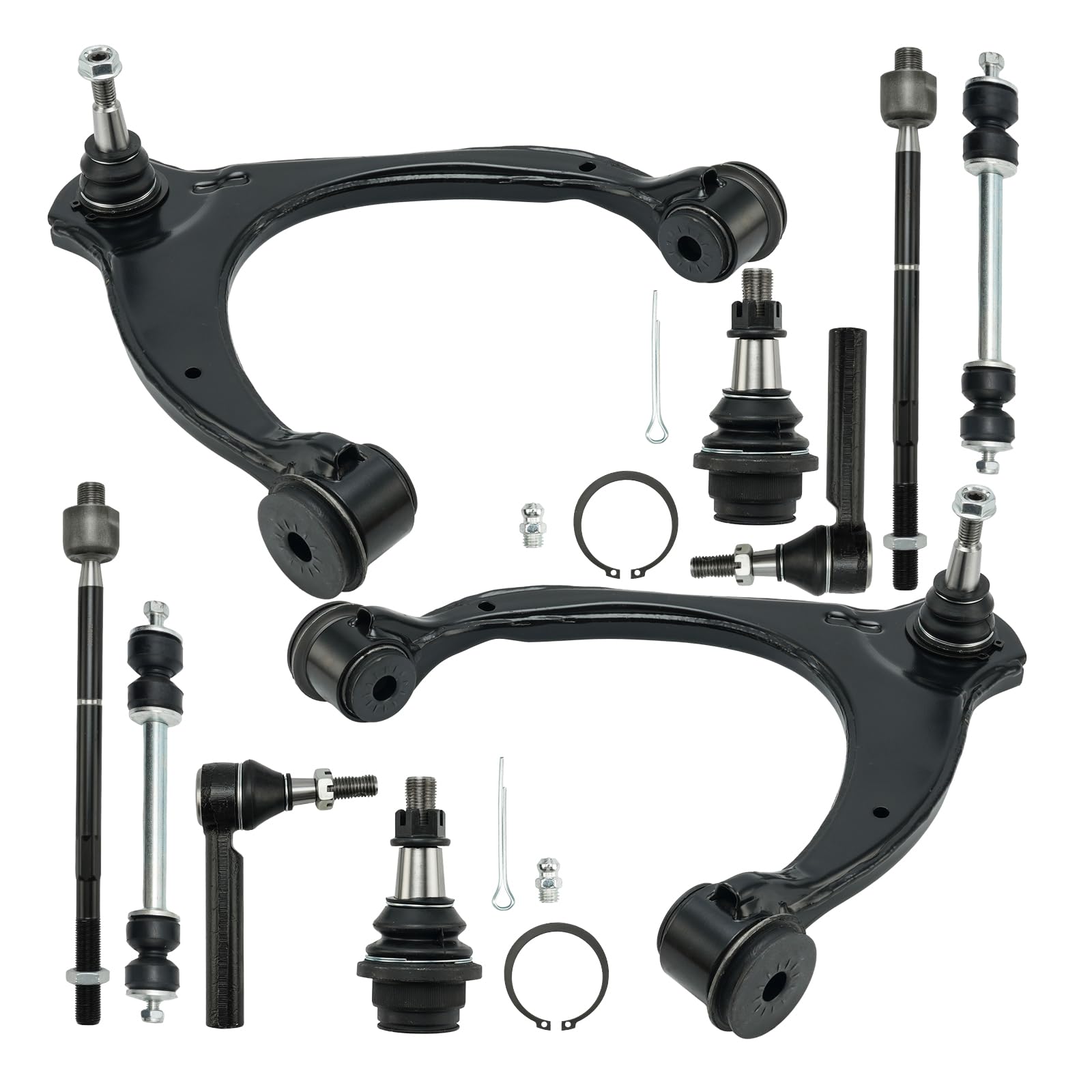 Photo 1 of **SELLING FOR PARTS AS PARTIAL SET**PHILTOP 10pcs Front End Suspension Kit for Silverado Sierra 1500 Tahoe Yukon XL Suburban Escalade ESV, 2 Upper Control Arms, 2 Ball Joints, 4 Tie Rods, 2 Sway Bars Replacement