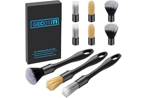 9 Pcs Car Detailing Brush Set No Scratch for Clean Interior or Exterior, Dashboard, Air Vent, Leather Seats, Emblems, Tires, 