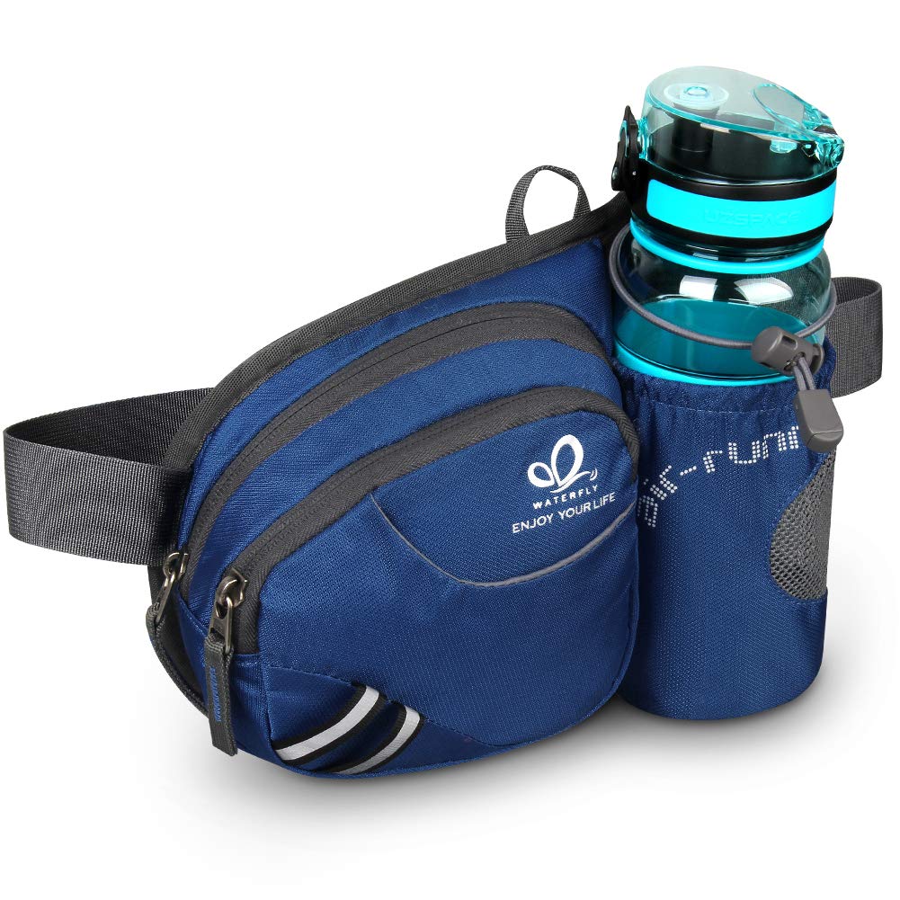 Waterfly Waist Pack Fanny Pack Bum Bag Hip Pack Running Bag Waist Bag Running Belt Sack Water Resistant with Bottle Holder for Hiking Camping Dog Walking โ image 1