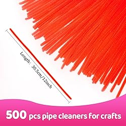 Praisebank Orange Pipe Cleaners - 500pcs for Crafts