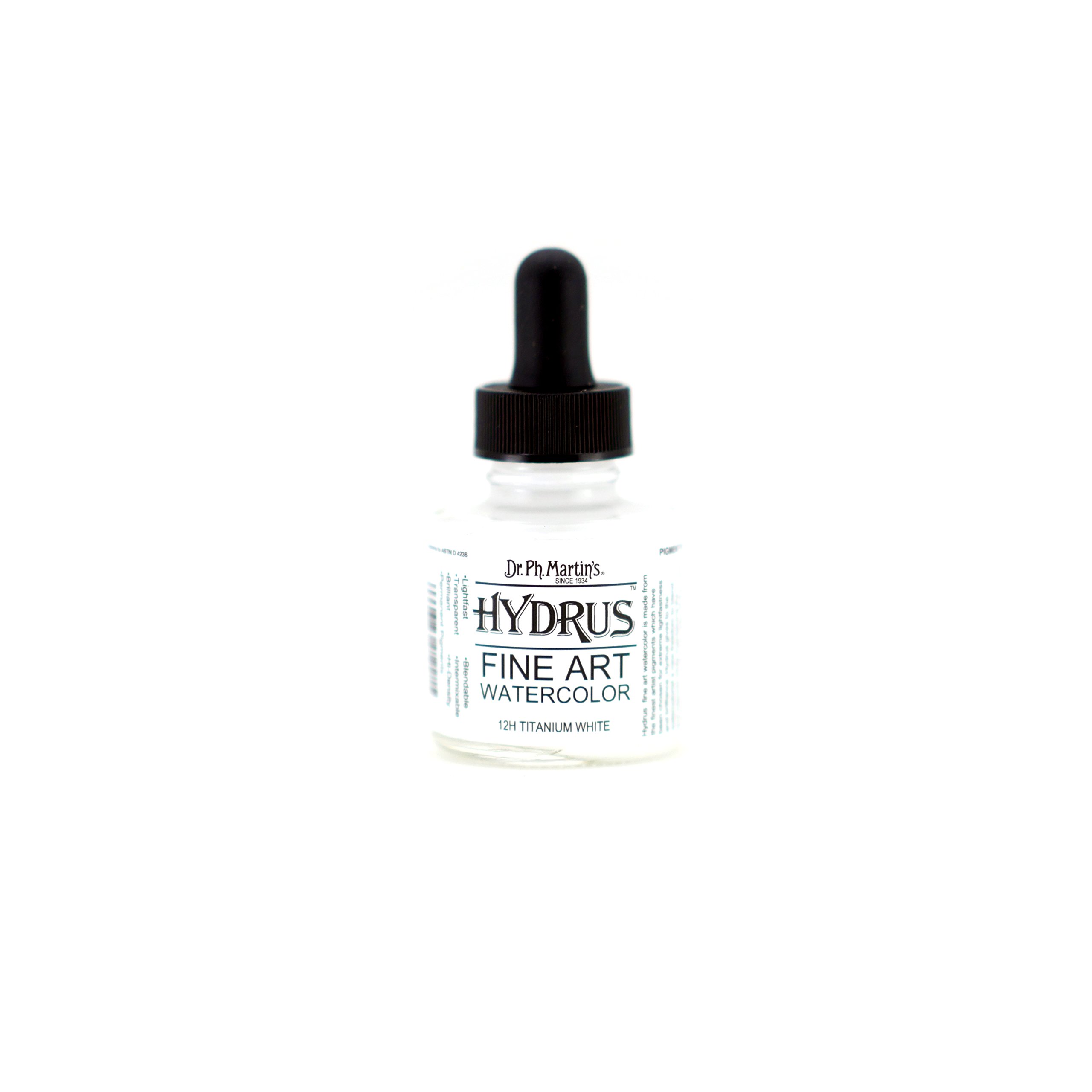Dr. Ph. Martin's Hydrus Fine Art Watercolor, 1.0 oz, Titanium White (12H)