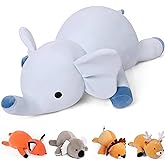 OurHonor Weighted Stuffed Animals, 4.2lbs Weighted Stuffed Animal Elephant Plush 24in, Cuddle Elephant Soft Plushie Pillows Gifts for Kids and Adults