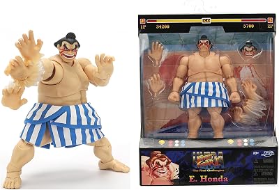 Jada Street Fighter II E. Honda 6" Tall Action Figure Fully Articulated