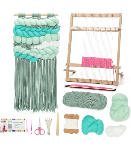 Telar De Juguete Con Accesorios Tejido A Mano Creativo Para Niños Telar De Juguete Con Accesorios Tejido A Mano Creativo Para Niños