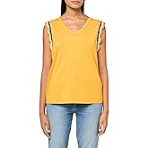 Nautica Womens Solid Cotton V-Neck Sleeveless Top