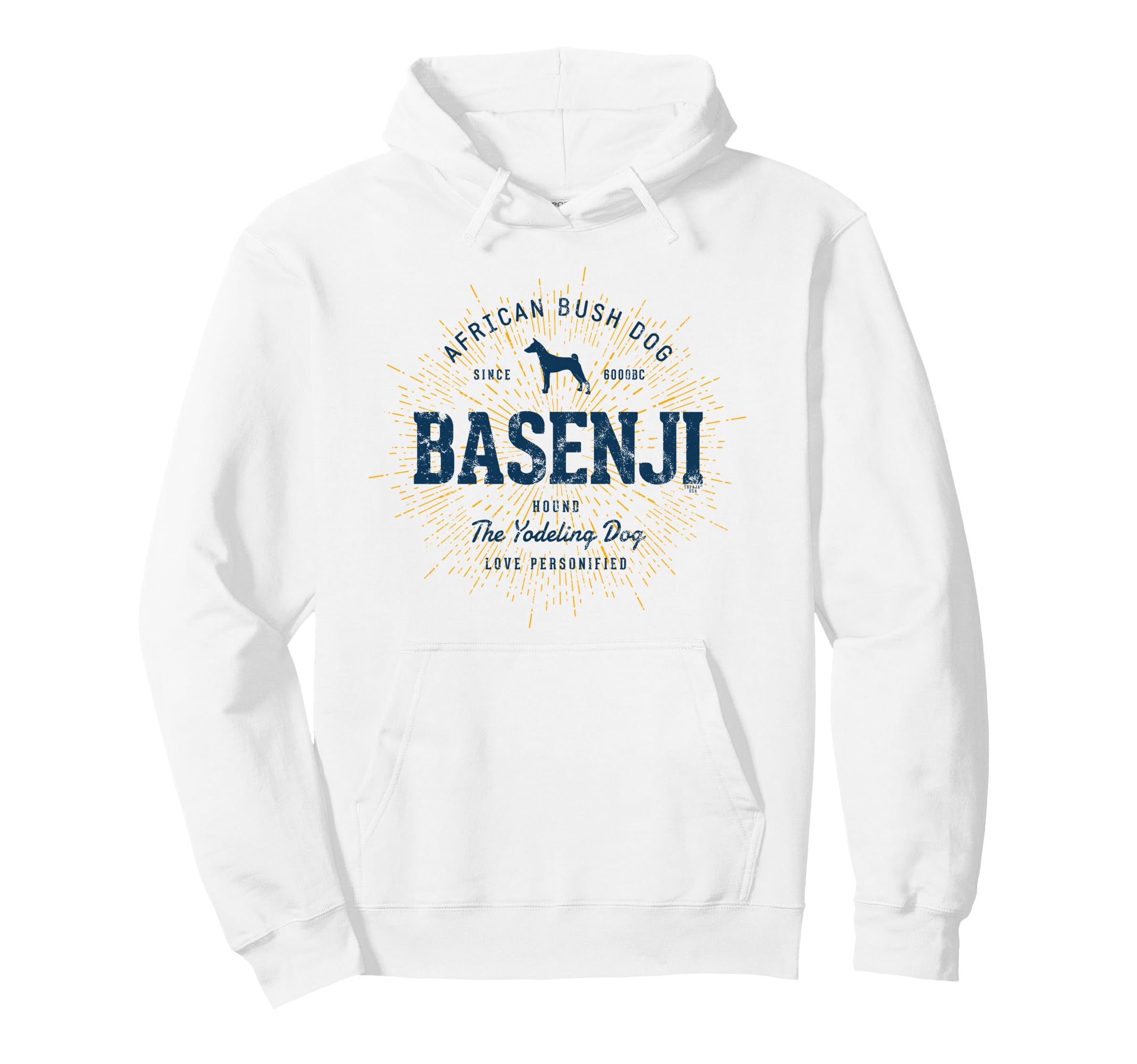 Vintage Basenji Retro Pullover Hoodie