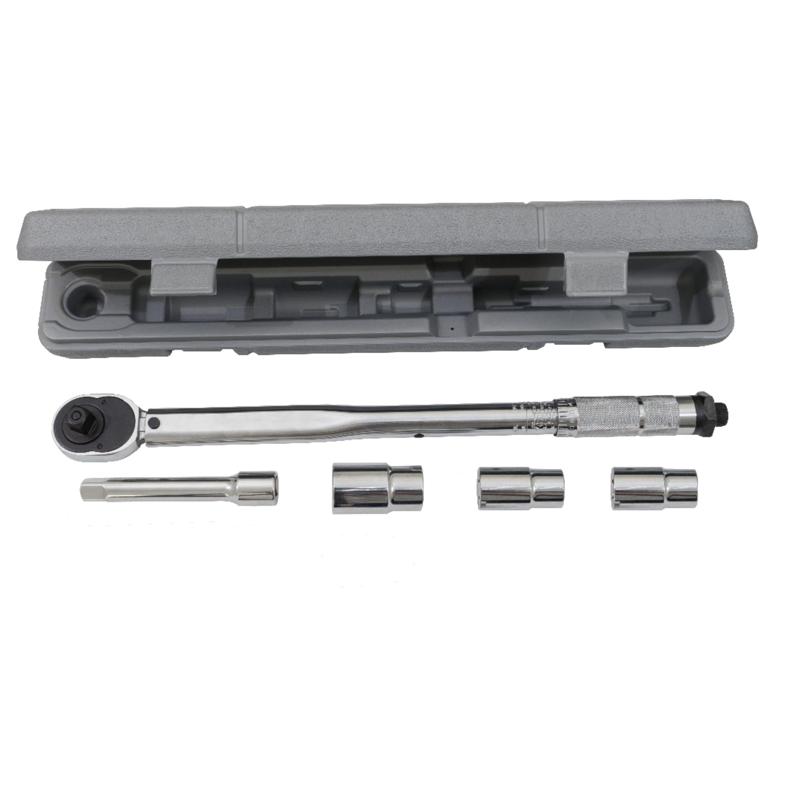 Petex 44710000 Torque Wrench 40-210 Nm with 3 Sockets 17/19/21 mm 1 Extension