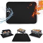 16" x 20" Rectangular Grill Mat, Fire Pit Mat Fireproof Under Grill Mat Oil-Proof Waterproof BBQ Pad for Outdoor Grill Accessories, Heat Resistant Protective Deck and Patio Mat Fire Resistant Pad