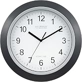 La Crosse Technology WT-3129B 12 Inch Atomic Analog Wall Clock, Pack of 1, Black