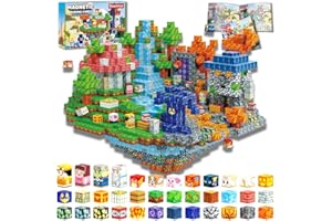Beamryx 150Pcs Sky City Magnetic Building Blocks Set, Kids Toy for Toddlers STEM Learning, Stacking Magnets for Kids，0.8" Lar