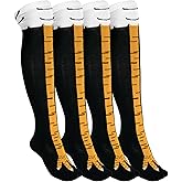 Pcavin Funny Crazy 3D Chicken Feet Socks for Women Men, Gag Novelty Socks Gifts, White Elephant Gifts for Adults, Teens, Xmas