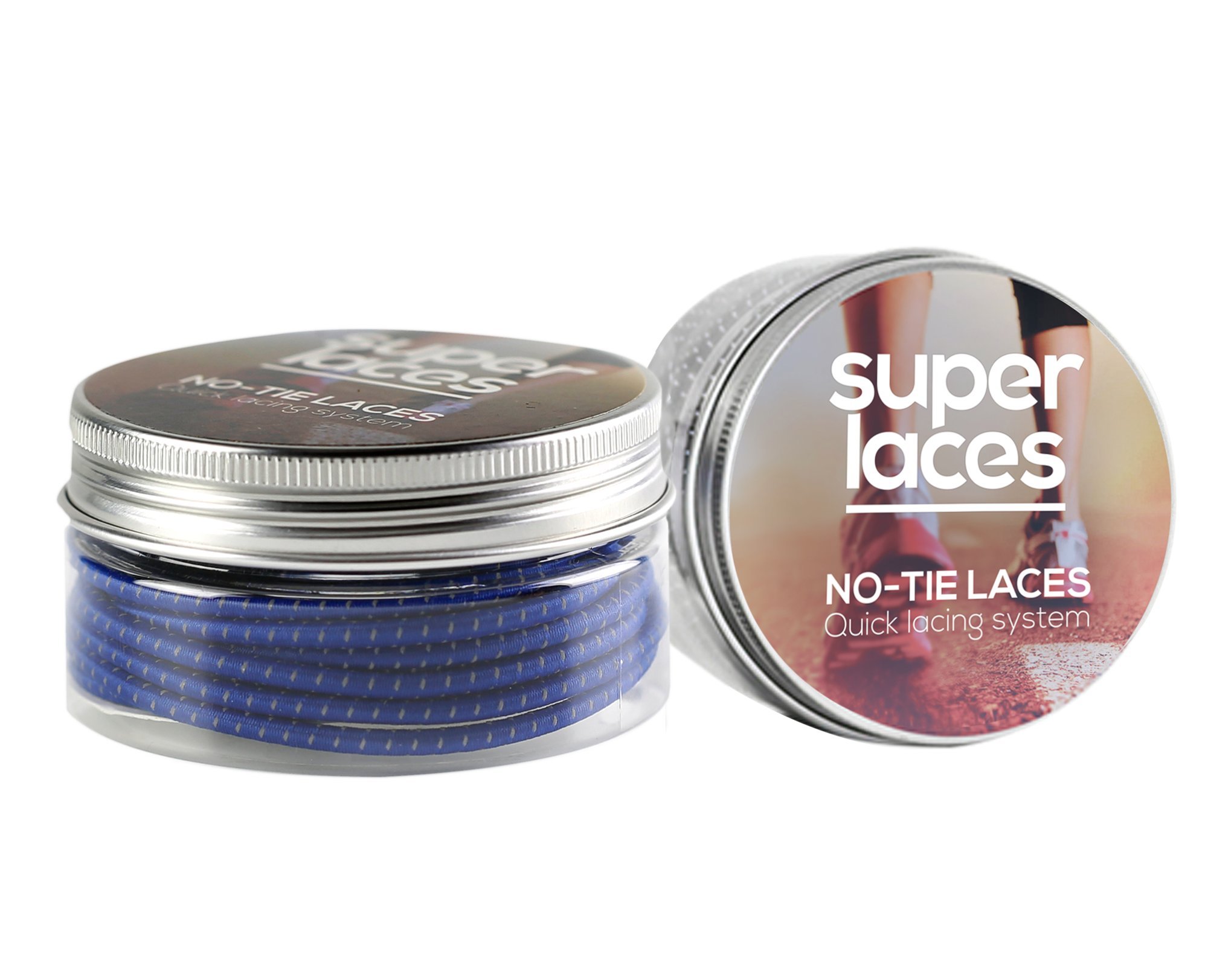 SuperLaces No Tie Shoelaces, Reflective,Elastic