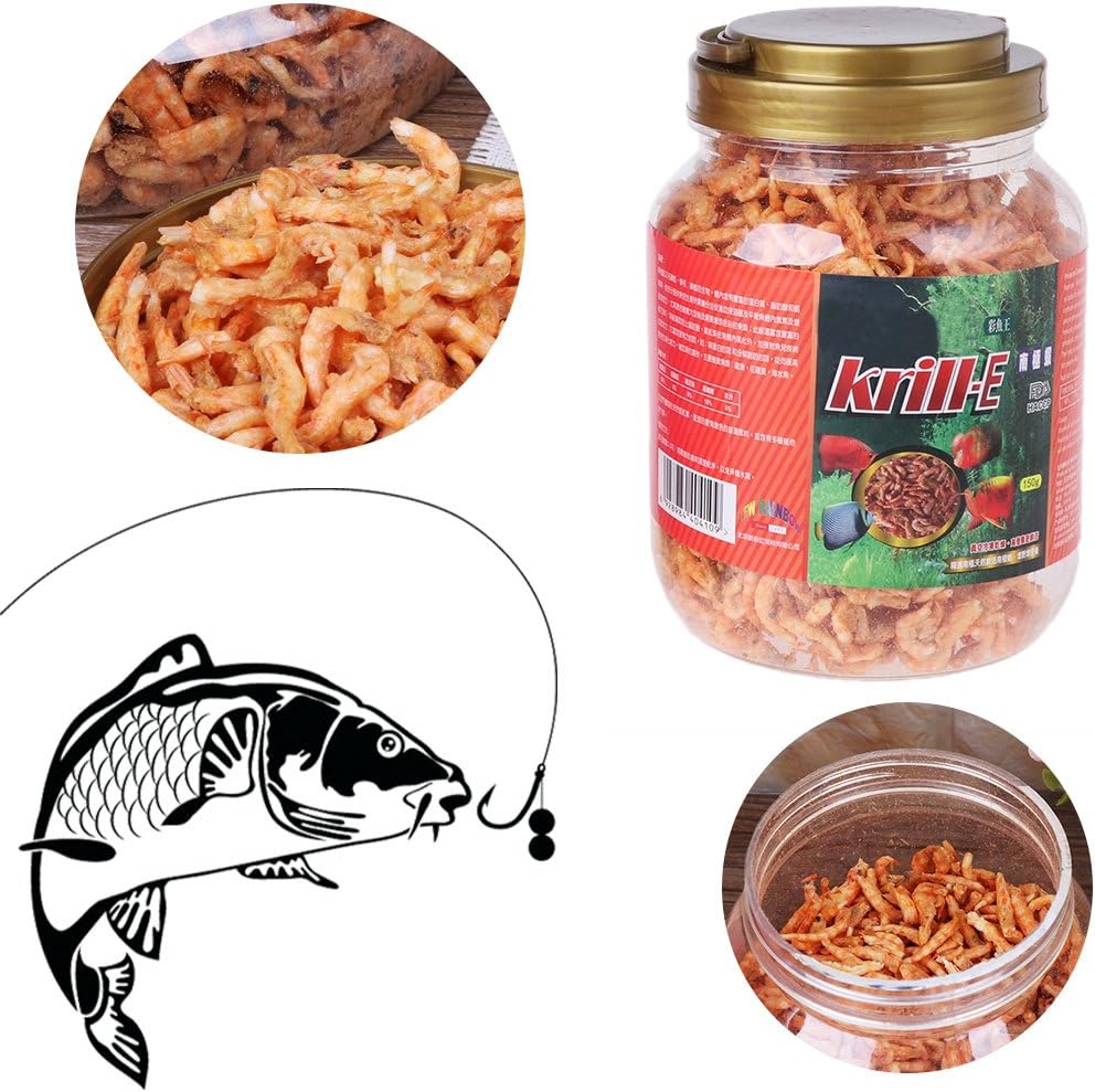 Exing Fish Flakes Aquarium Dried River Shrimp Tropical cichlid Turtle Food (3500ml)