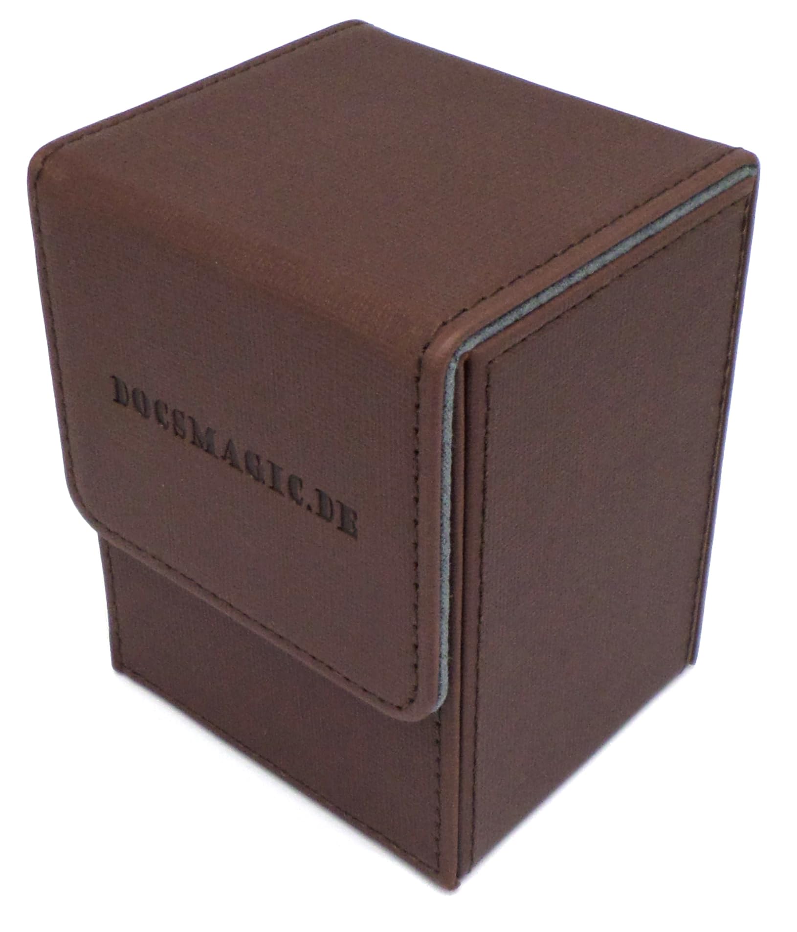 docsmagic.de Premium Magnetic Flip Box (80) Brown + Deck Divider - MTG PKM YGO — image 1