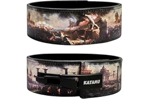 Katamu Premium Lever Weight Lifting Belt | Gym Belt | Powerlifting Belt | Leather Lifting Belts with Lever