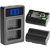 Eeyrnduy NP-W235 Battery 2Pack and Charger 4080mAh Set for Fujifilm X-T5, X-T4, Double Slot NP-W235 Battery Charger for Fujifilm X-T5, X-T4, VG-XT4, X-S20, GFX50S II, GFX100S, X-H2, X-H2S (NP-W235)
