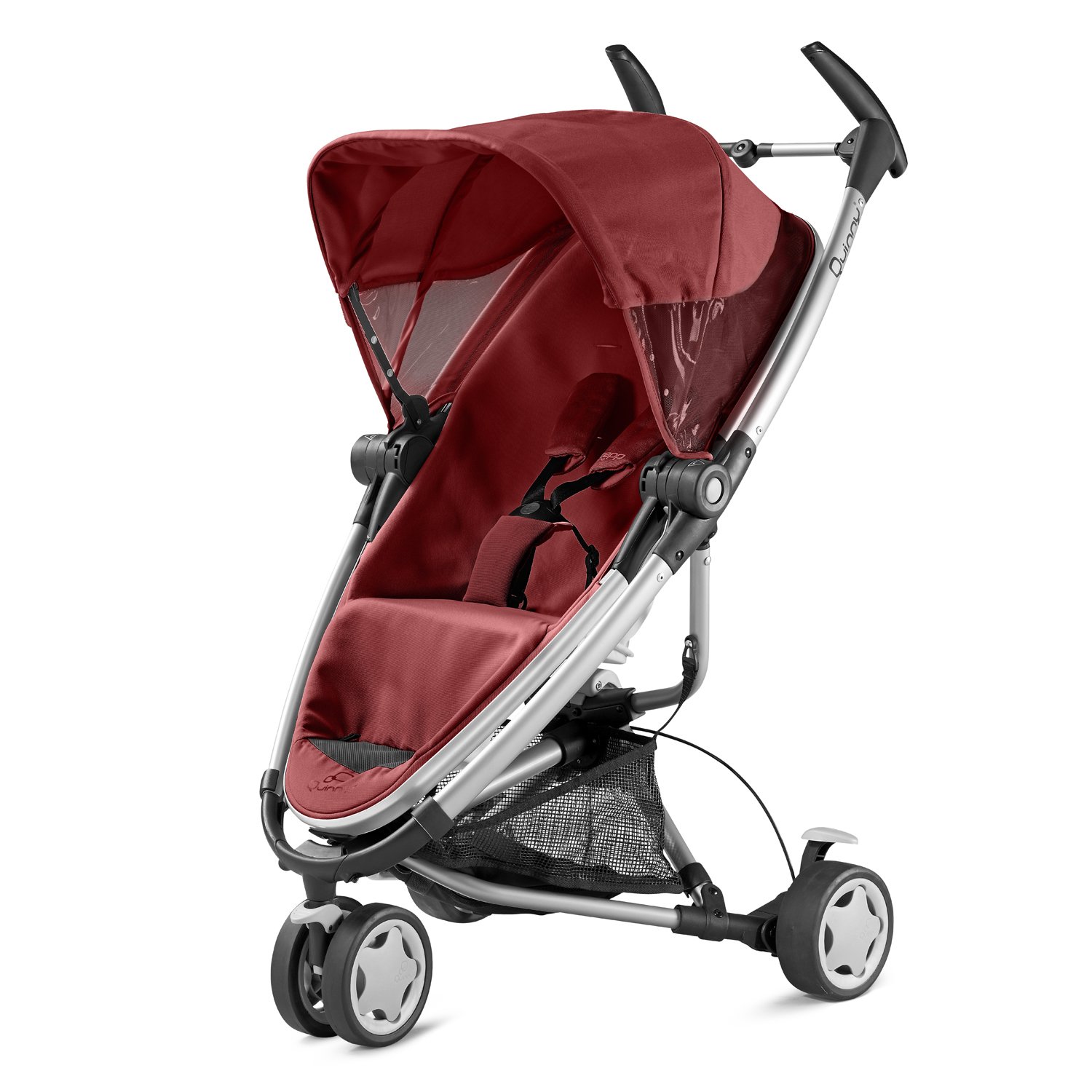 Quinny Zapp Xtra Buggy (superleicht, mit komfortabler Ruheposition, inklusive Einkaufskorb, Sonnen- und Regenverdeck, Sonnenschirmclip, Adapter für die Babyschale) rot