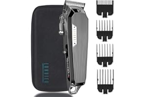 LANVIER Hair Clippers for Men, Professional 10W/7500RPM High Speed Barber Clipper for Hair Cutting and Grooming, Dual Voltage Cordless Hair Trimmer Kit with LED Display & Storage Case - Black