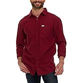 Wrangler Button Up Long Sleeve Shirts for Men Big and Tall, Lightweight Chambray Mens Dress Shirts, Western Shirt