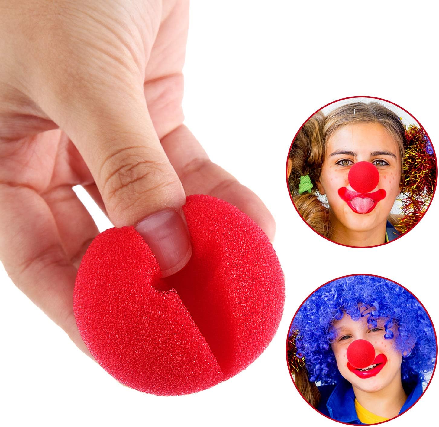 60 Pieces Red Clown Noses Cosplay Noses Foam Circus Noses for Halloween Christmas Carnival Costume Party Dress Up - Image 3