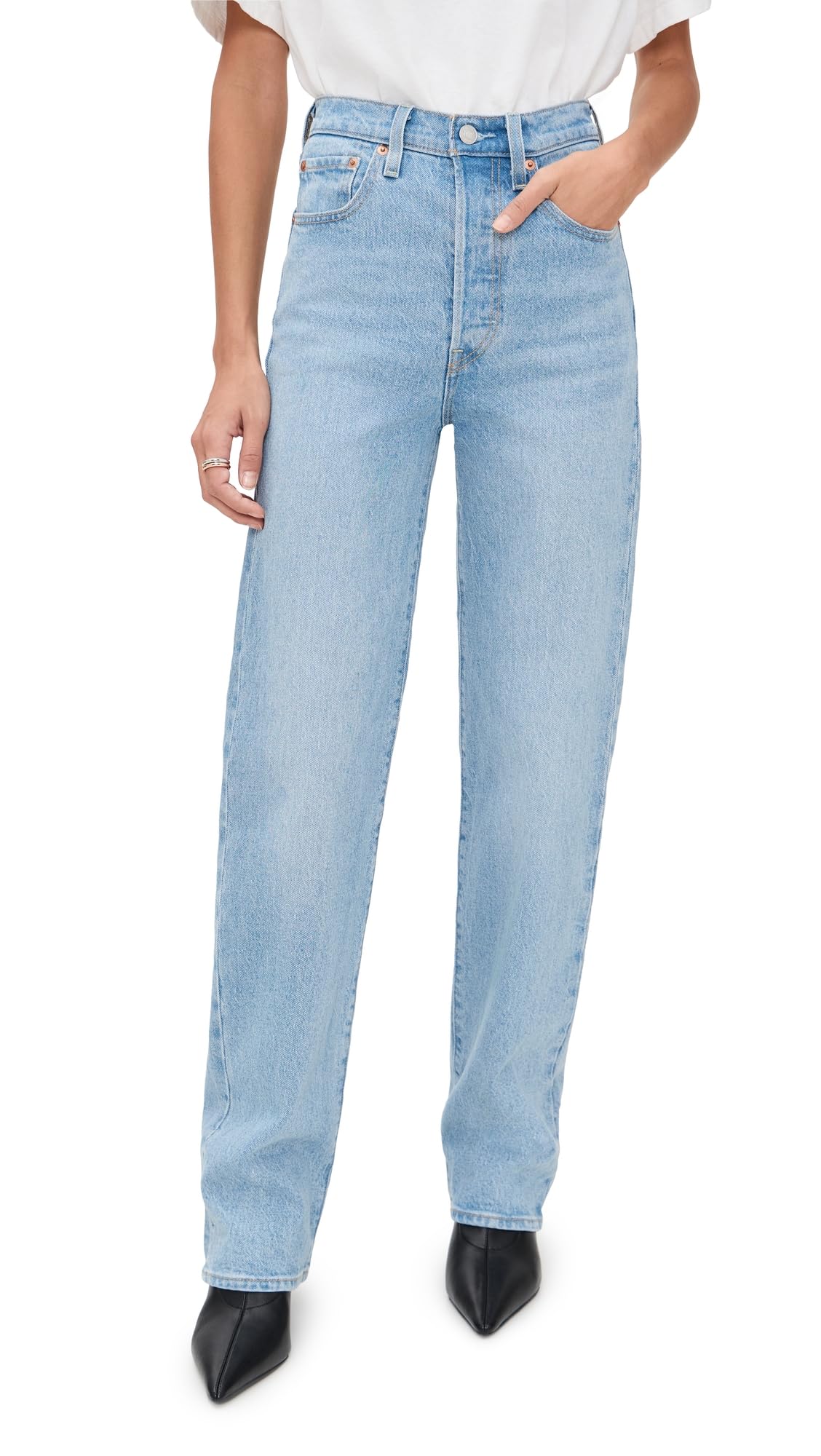 Photo 1 of Levi's Women's Ribcage Full Length Jeans, Samba Tango Light, 29