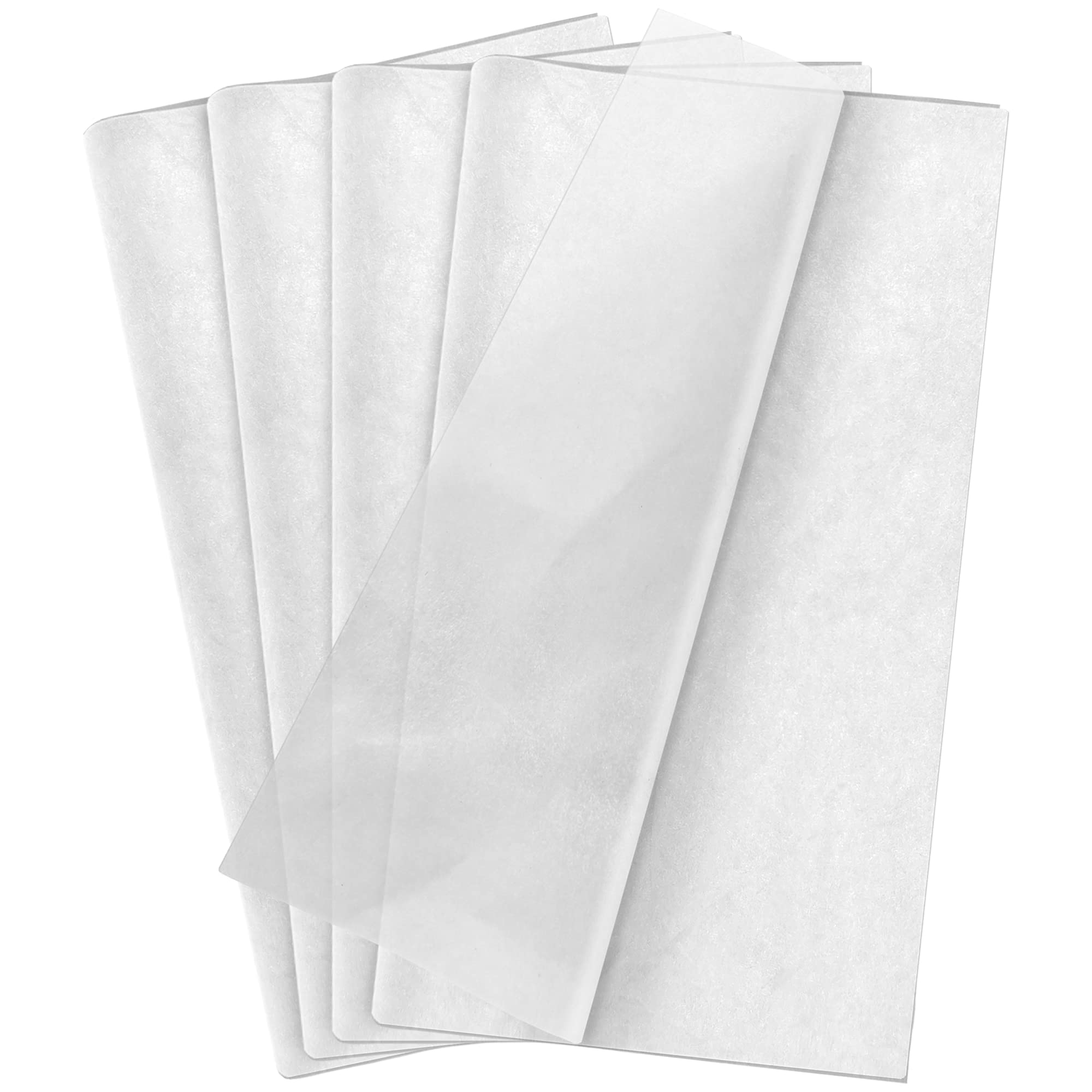 Tissue Paper 50 Sheets, YUNJU Gift Wrap, MF and Acid Free, Large 20 X 30 Size, Wrapping Decorative Sketch and Cutting Paper for Art Craft & Packing - White