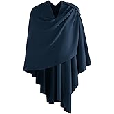 Pleneal Shawl Wraps for Women, Front Poncho Wrap Sweater Cross Open Poncho Wraps, Knitted Elegant Shawls for Fall Winter
