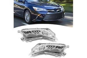 BEWILD Front Bumper Fog Lights Lamps Fit For 2015 2016 2017 Toyota Camry XSE XLE LED Pair Daytime Running Fog Light Lamps Turn Signal Replace for 8151006050 8152006050