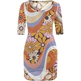 ELEDIZI Sexy Sheer Swimsuit Coverup for Women Mesh Beach Cover Up Dress Short Sleeve Bathing Suit Cover Up XS-2XL