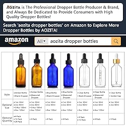 AOZITA 4 Pack, 2 oz Dropper Bottles with 1 Funnel