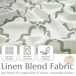 jinchan Linen Valance Curtain for Windows 16 Inch