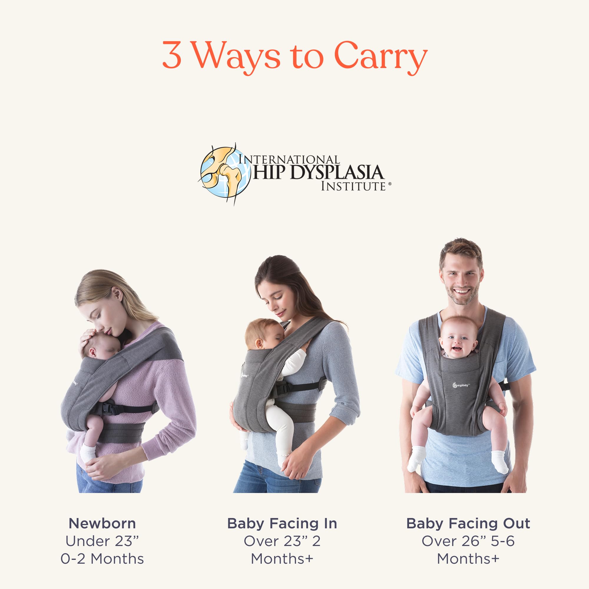 Ergobaby Embrace Baby Carrier Newborn to Toddler - Breathable Baby Carriers for Summer - Cozy Essentials (7-25 Pounds), Ponte Knit, Pure Black
