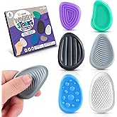 Fidget Toys Adults Sensory Stone Toys: 6 Pack Textured Fidget Worry Stone for Autism Kids Calming Down - Sensory Toys for Anx
