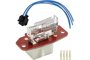 KPALAG HVAC Blower Motor Resistor with Connector Wire Harness Compatible with Ford E-150 E-250 E-350 E-450 E-550 F-250 F-350 F-450 F-550 Econoline Replace #: 4C2Z19A706AA, F6UZ19A706AA