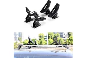 Alavente Kayak Saddles, Boat Canoe Carrier Tie Down Straps Surf Ski Roof Top Mounted on Car SUV Truck Crossbar, Universal Kayak & Canoe Car Racks