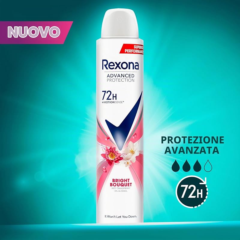 Deodorante spray Advance Protection Bright Bouquet 72h da donna 200 ml - Confezione da 6