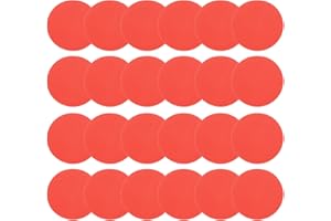 PATIKIL 4 Inch Poly Spot Markers, 24Pcs Non Slip Rubber Floor Dots with Storage Bag Flat Agility Cones for Sports Training Ba