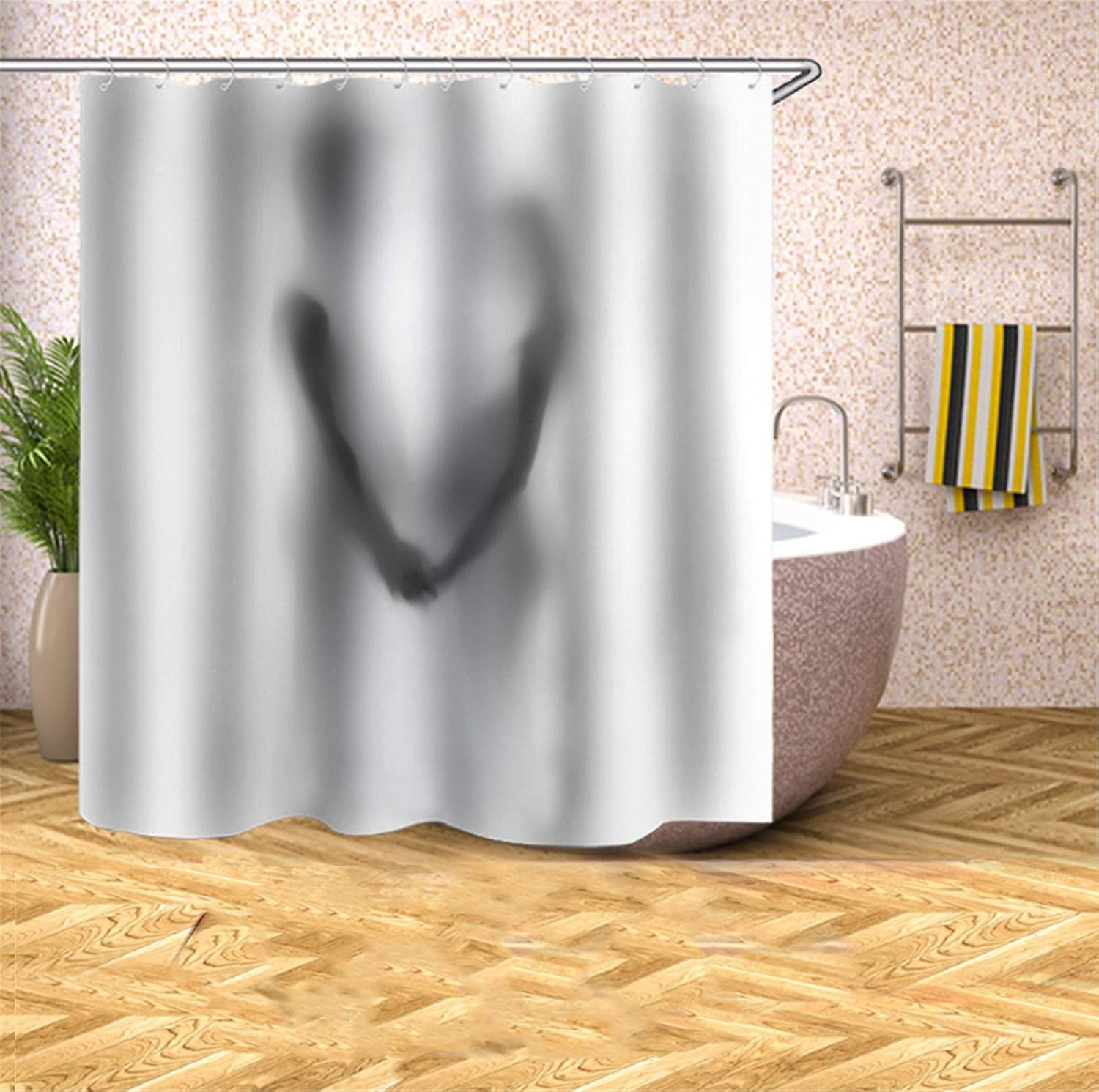 Tong XIN Pareja Silueta Gris diseño Creativo Estilo Simple Proteja la