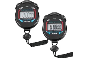 FomaTrade 2pcs Digital Stopwatch Timer Multi Function Alarm Stop Watch Electronic Stopwatch Timer Clock with Large Display for Coaches Swimming Running Sports Training