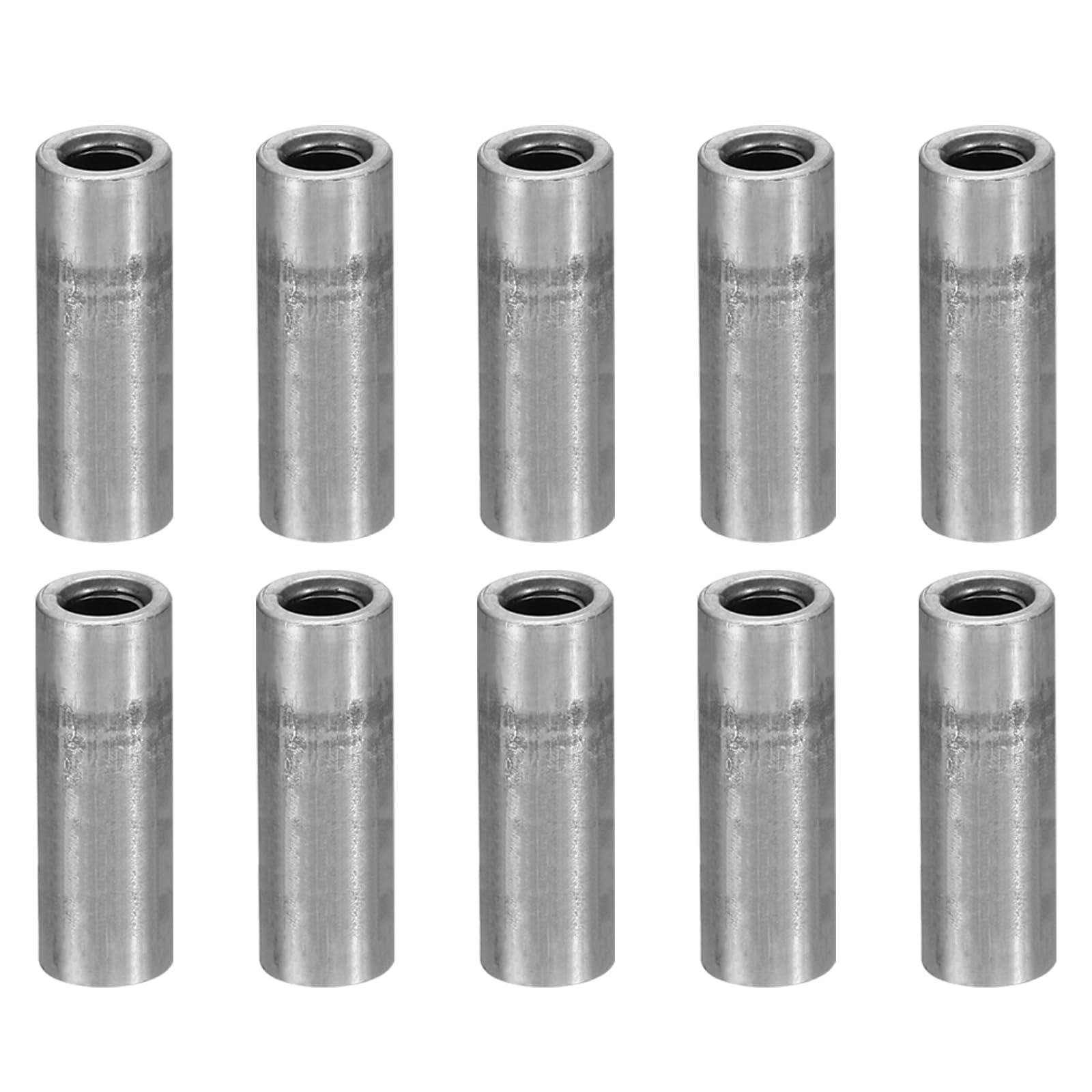 PATIKIL M5 Steel Spacers, 10 Pcs Metal Spacers Steel 5mm ID x 10mm OD x 30mm L Carbon Steel Spacer Screw Standoff Round for 1/5in or M5 Screw Bolts